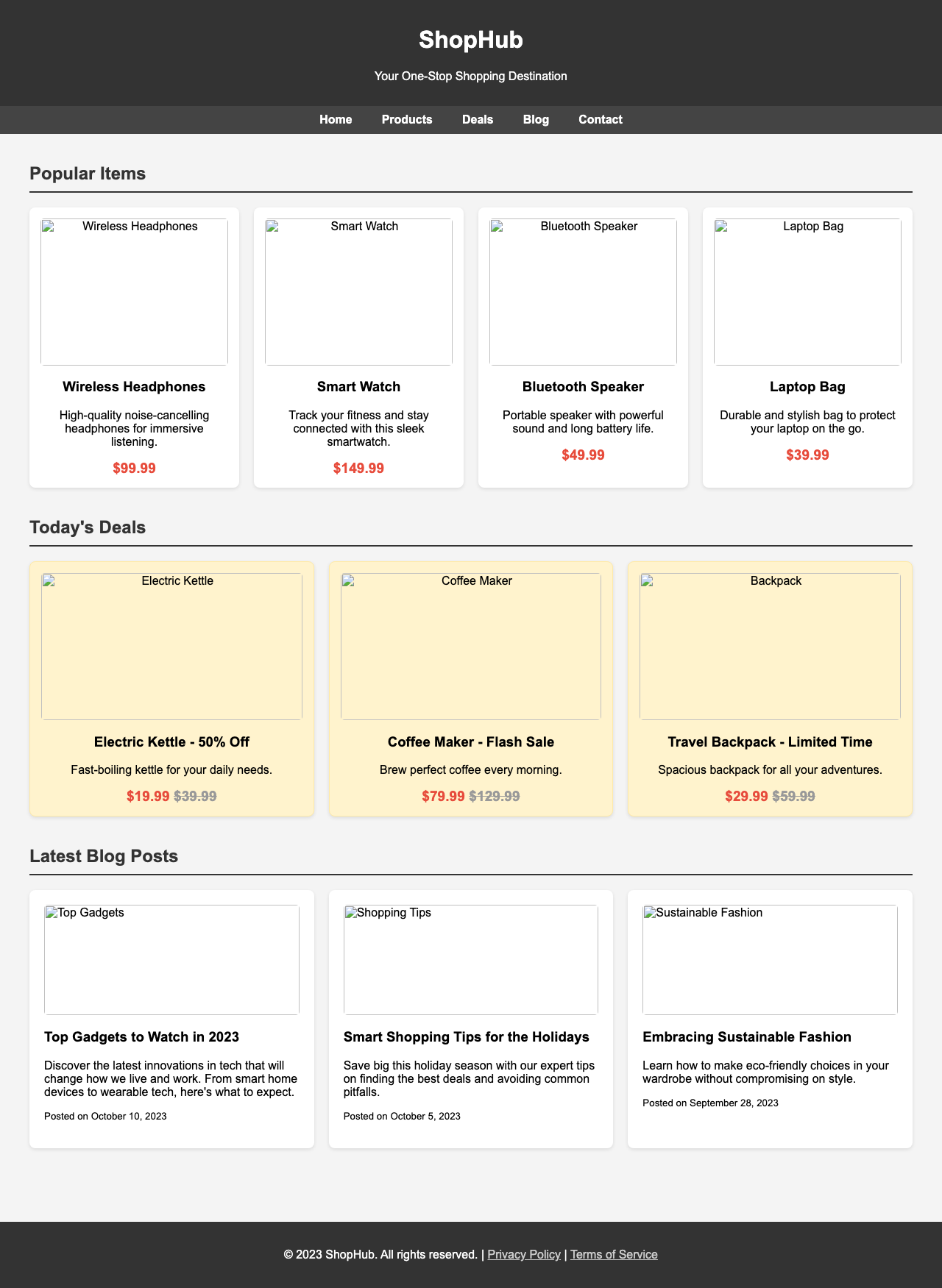 Screenshot sample 46 for shopping-home-page / Grok 4 Fast Non-Reasoning