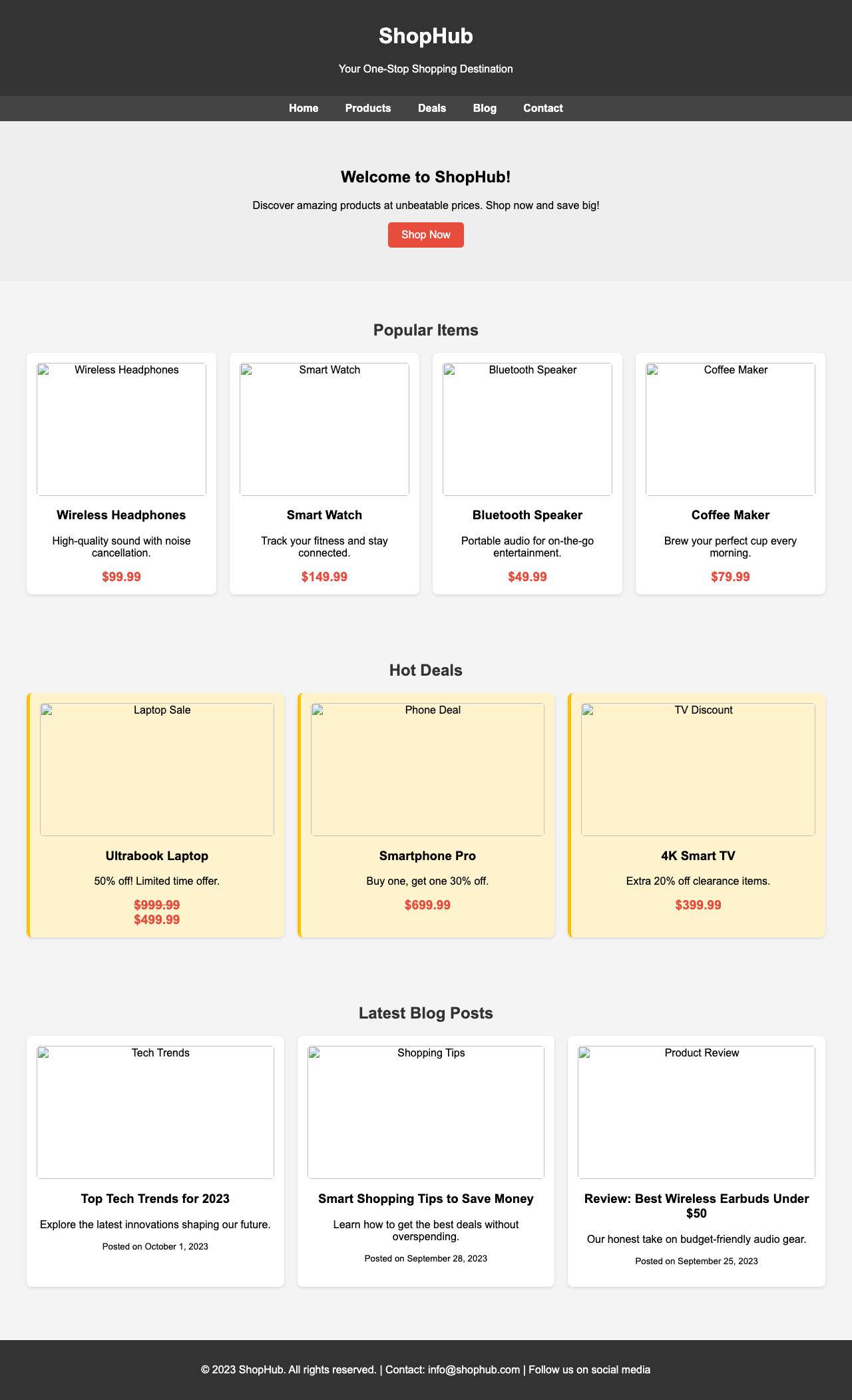 Screenshot sample 48 for shopping-home-page / Grok 4 Fast Non-Reasoning