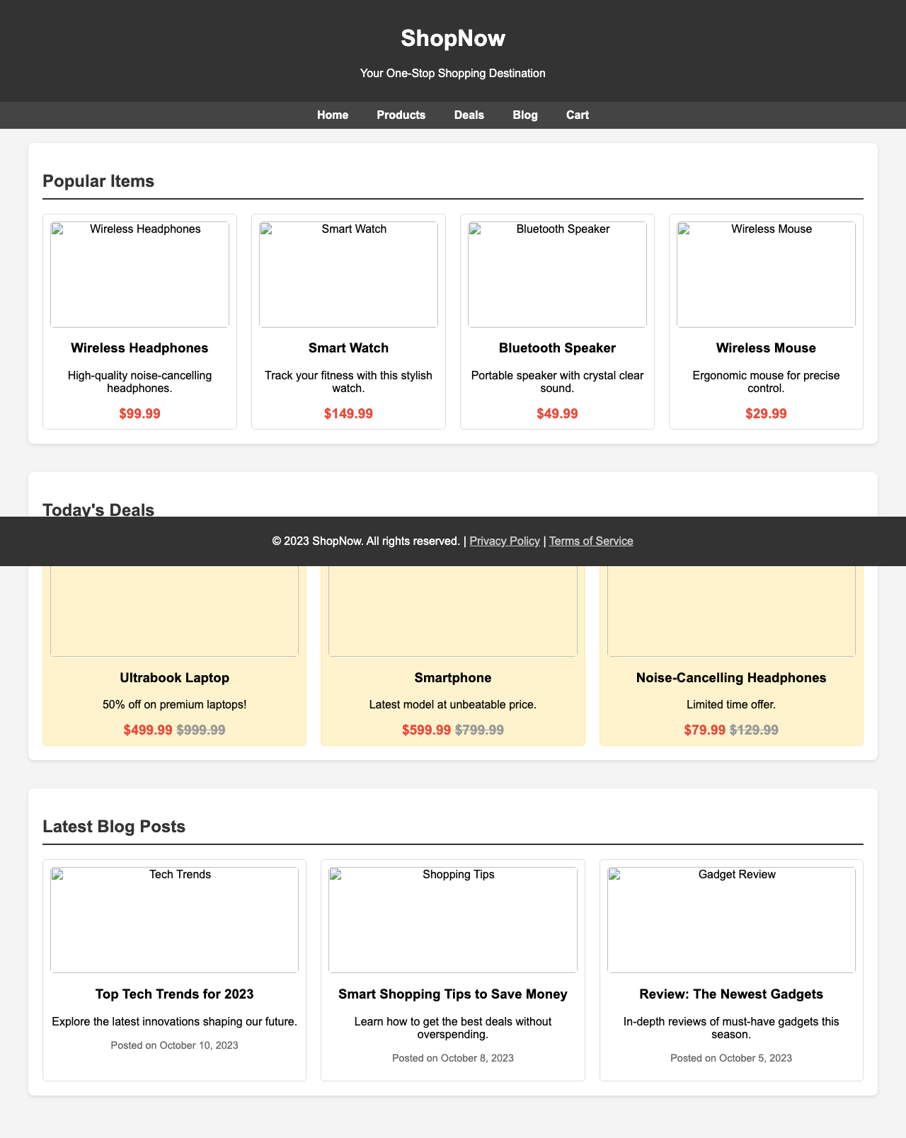 Screenshot sample 49 for shopping-home-page / Grok 4 Fast Non-Reasoning