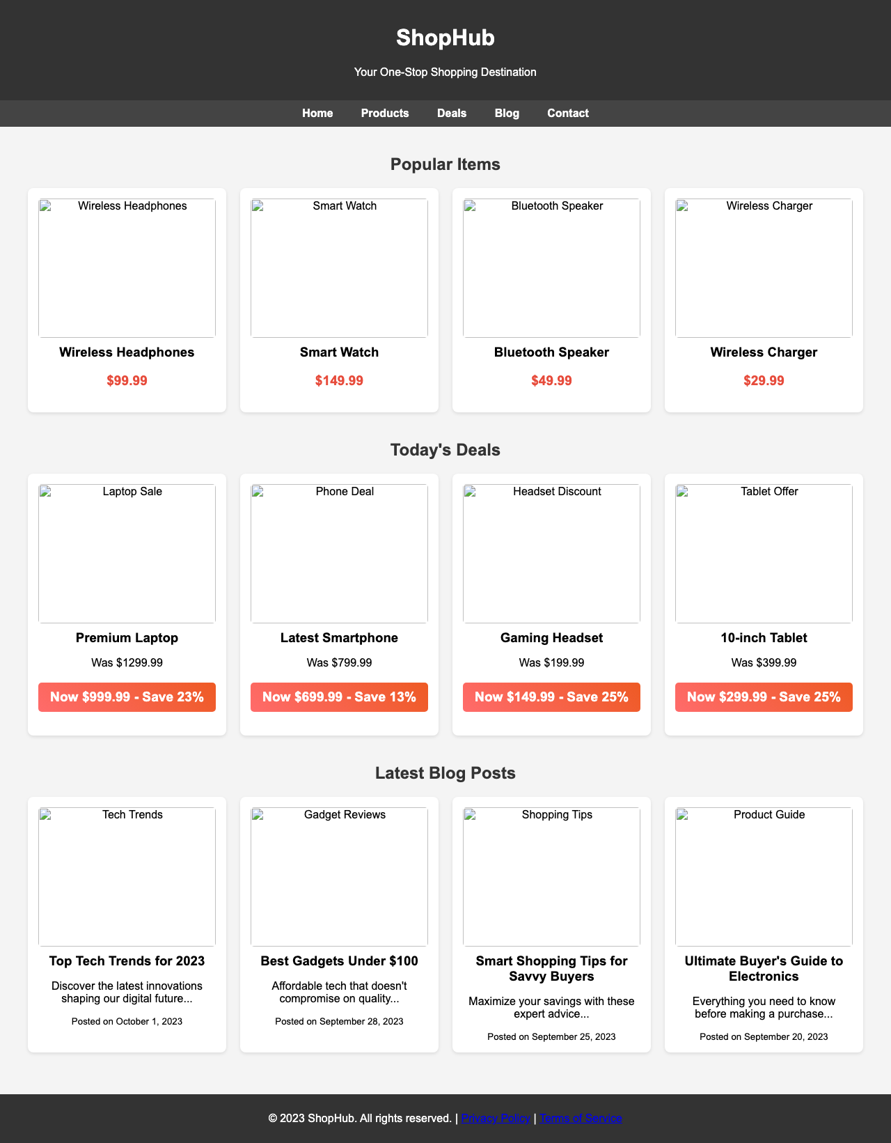 Screenshot sample 5 for shopping-home-page / Grok 4 Fast Non-Reasoning