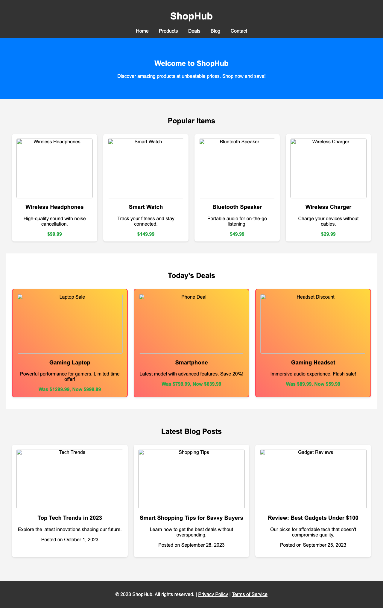Screenshot sample 51 for shopping-home-page / Grok 4 Fast Non-Reasoning