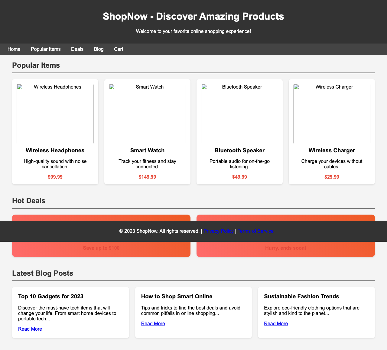 Screenshot sample 56 for shopping-home-page / Grok 4 Fast Non-Reasoning