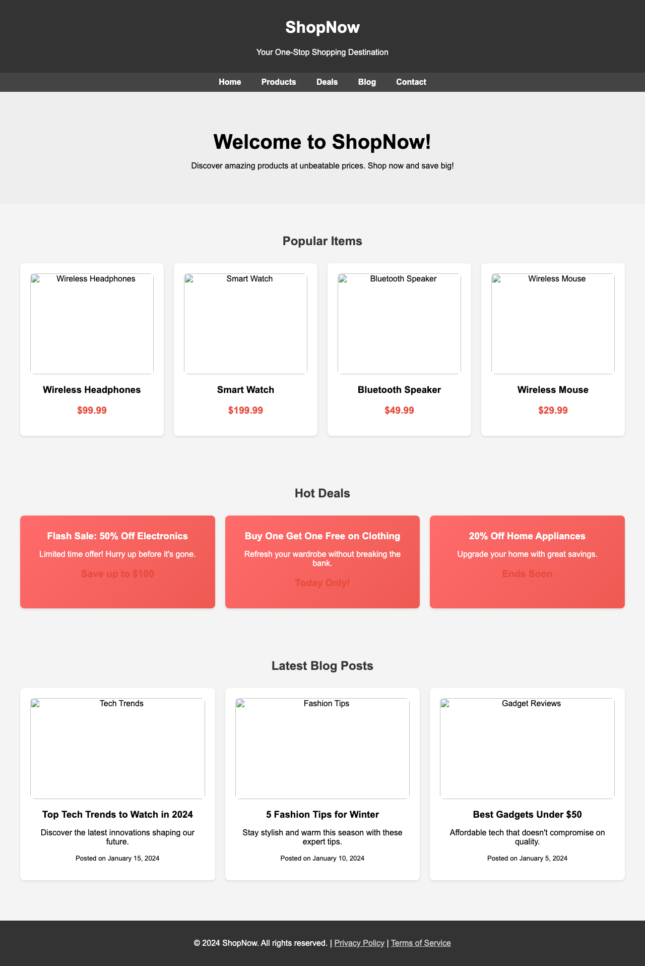 Screenshot sample 60 for shopping-home-page / Grok 4 Fast Non-Reasoning