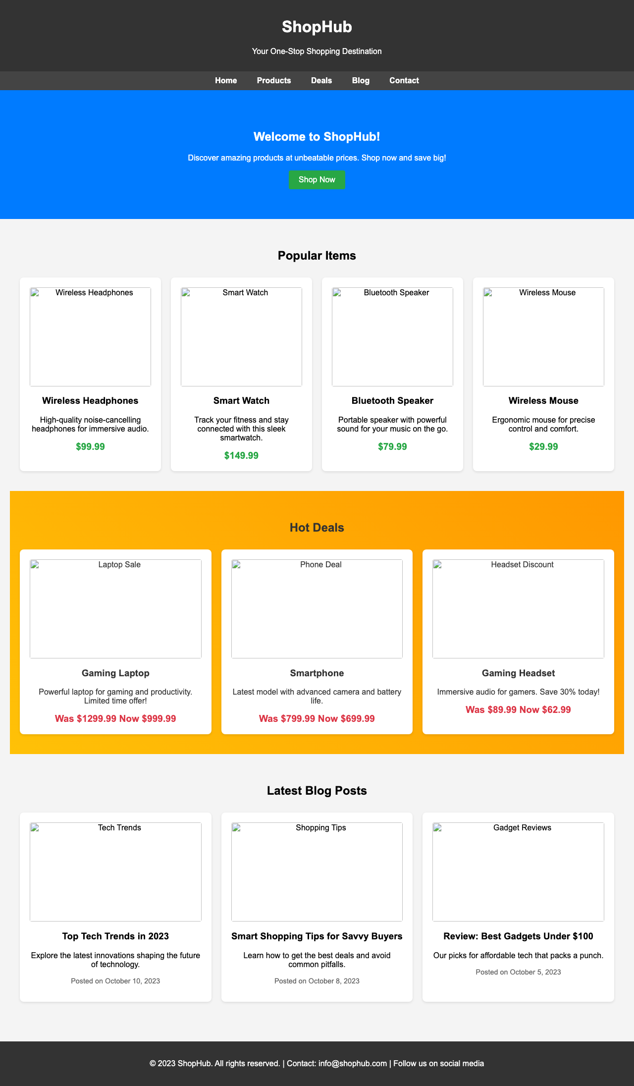 Screenshot sample 64 for shopping-home-page / Grok 4 Fast Non-Reasoning