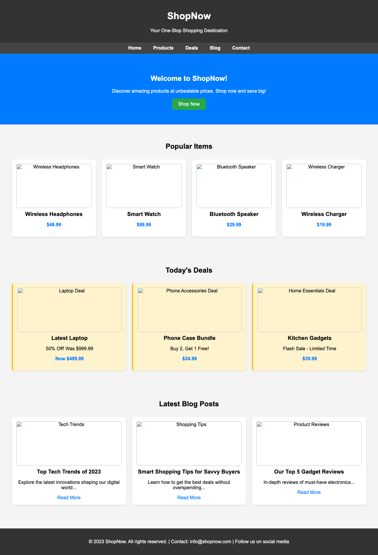 Screenshot sample 77 for shopping-home-page / Grok 4 Fast Non-Reasoning