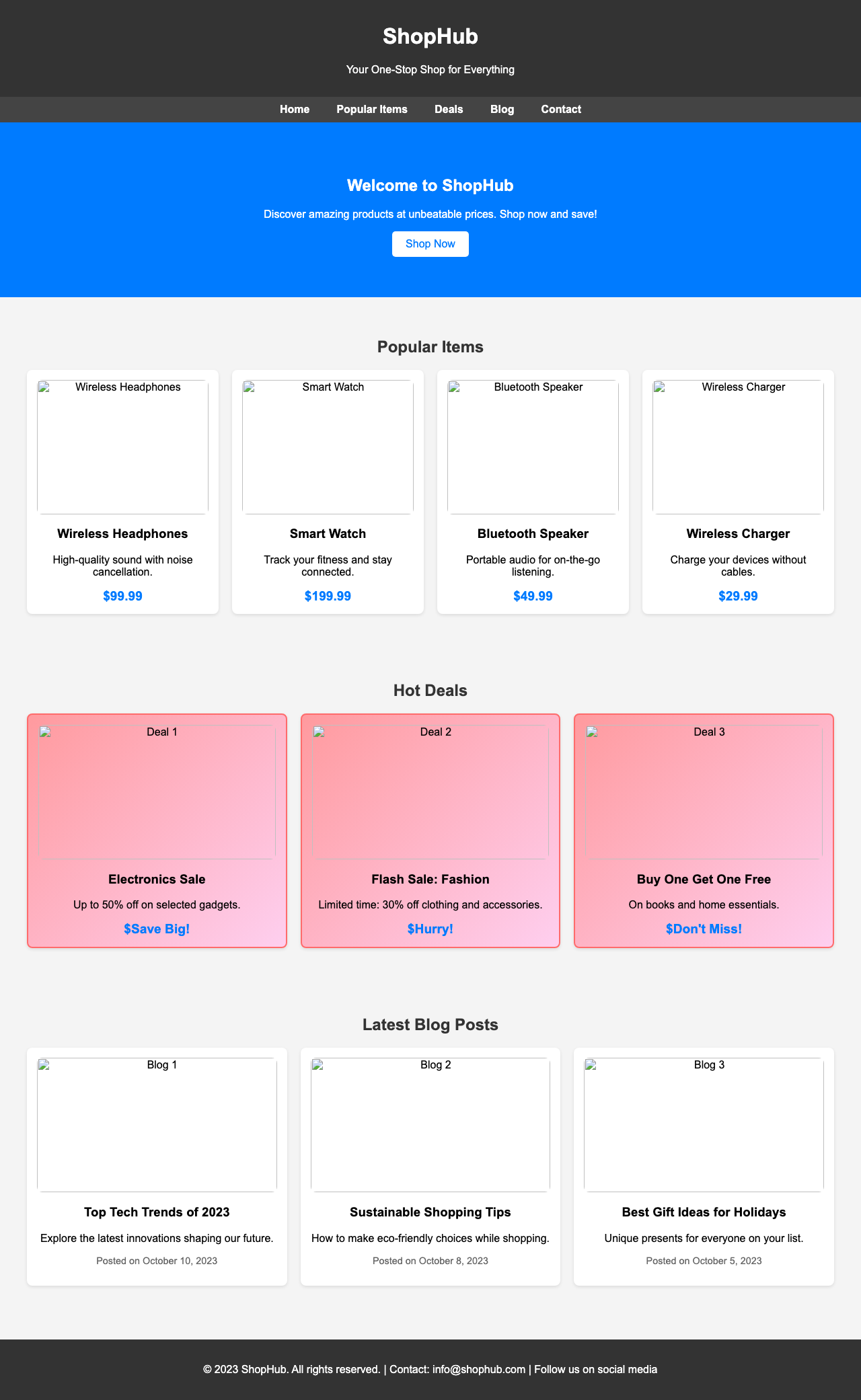 Screenshot sample 8 for shopping-home-page / Grok 4 Fast Non-Reasoning