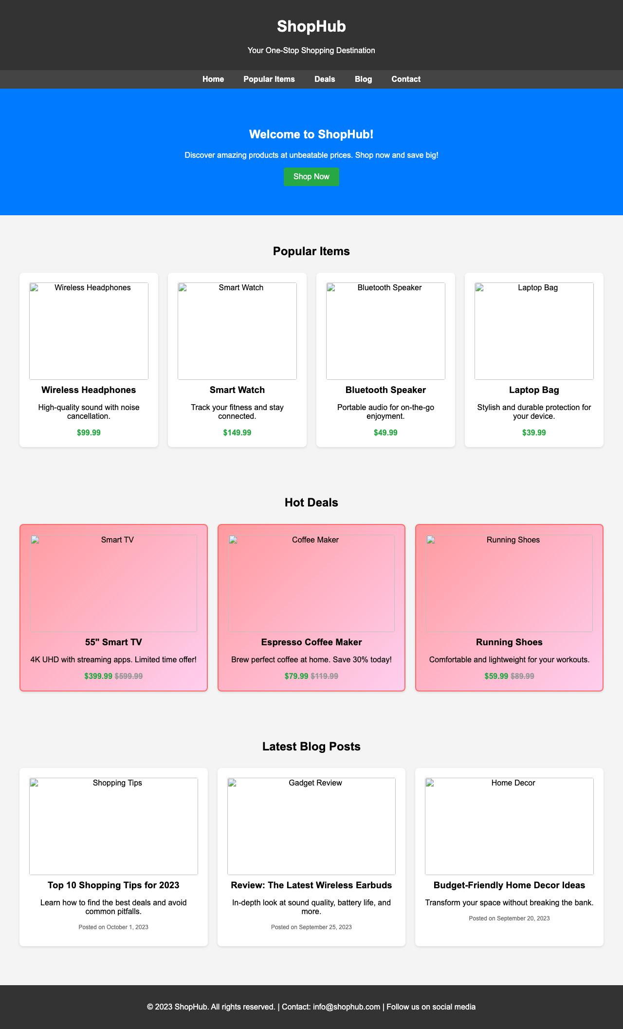 Screenshot sample 85 for shopping-home-page / Grok 4 Fast Non-Reasoning