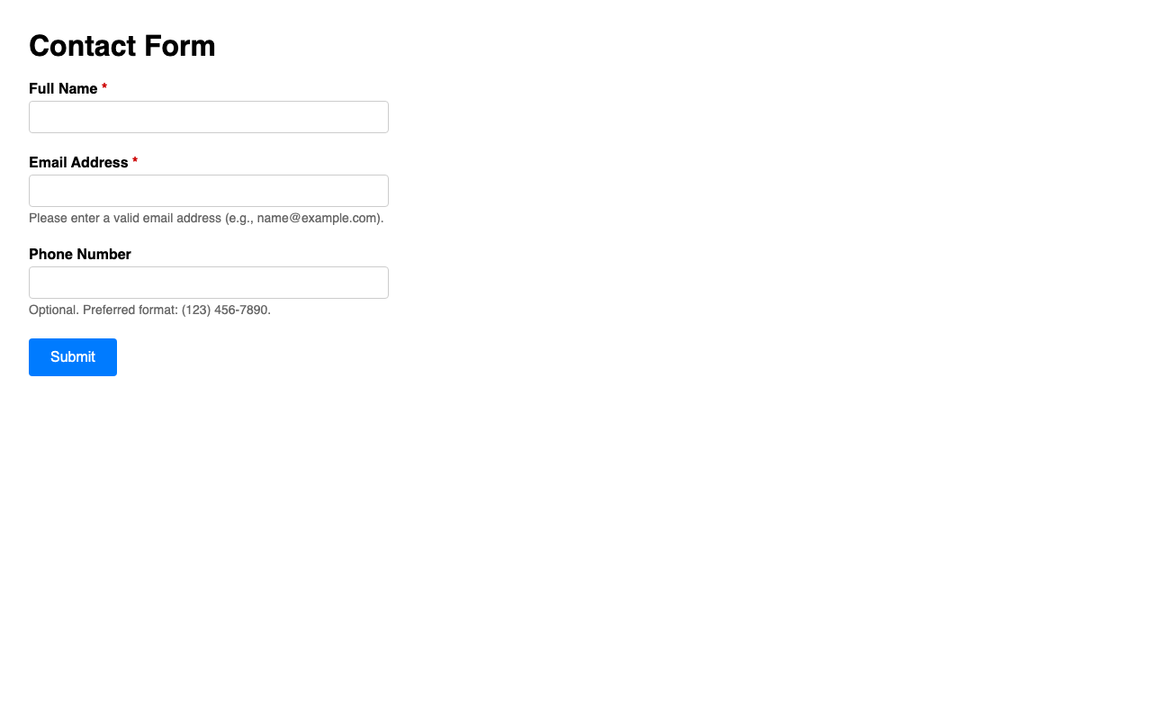 Screenshot sample 1 for simple-contact-form / DeepSeek V3.2