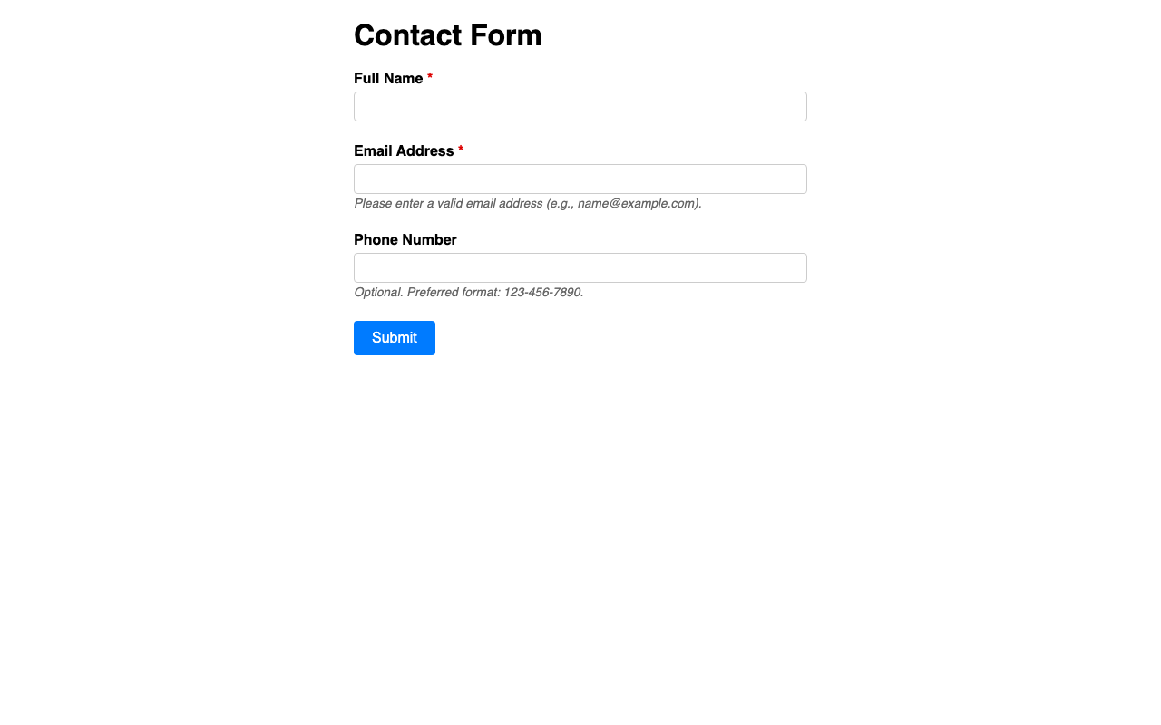 Screenshot sample 11 for simple-contact-form / DeepSeek V3.2