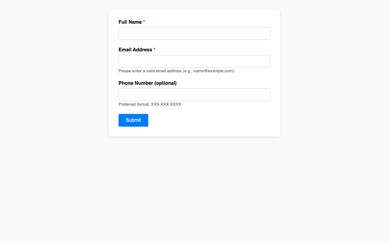 Screenshot sample 13 for simple-contact-form / DeepSeek V3.2
