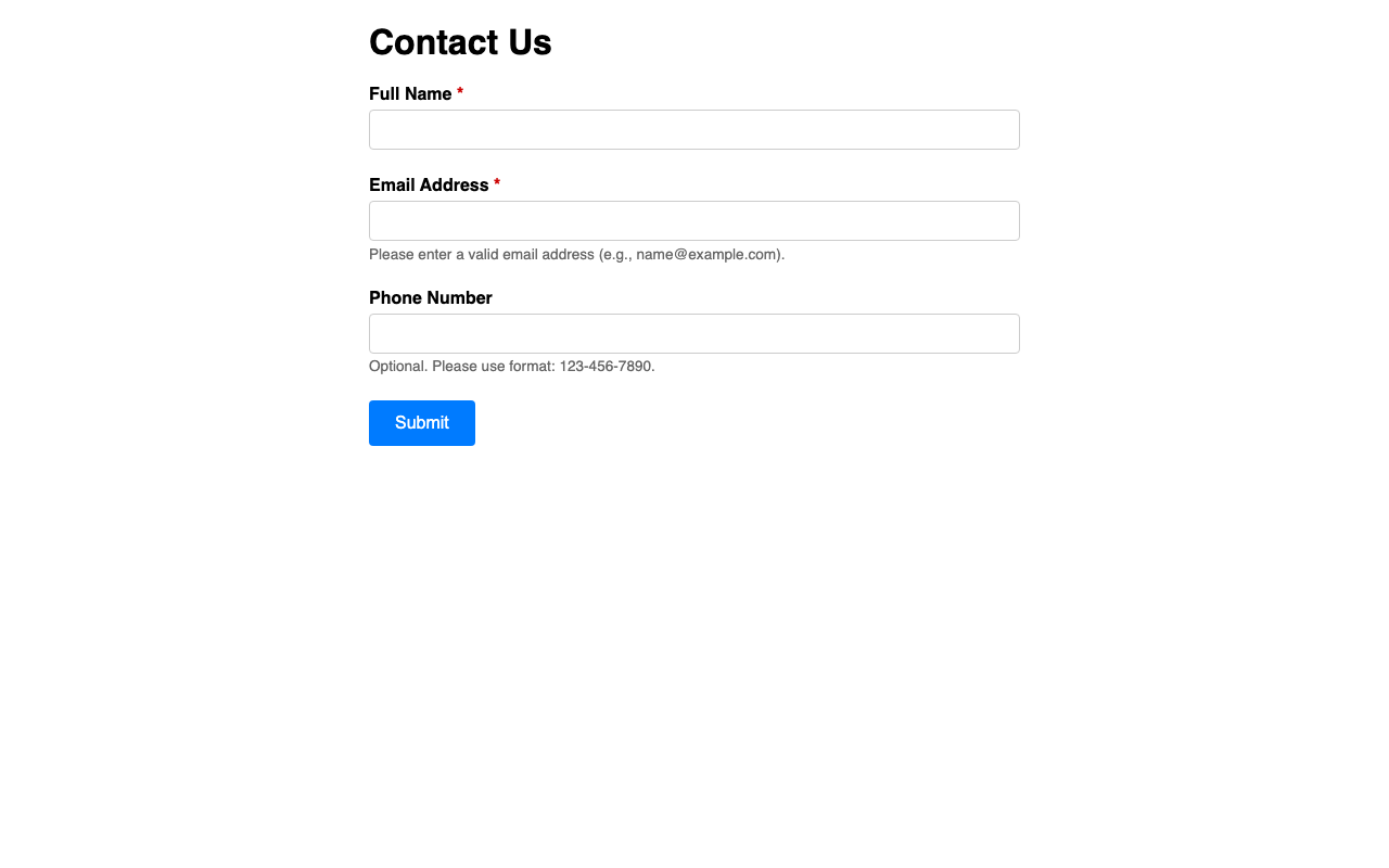 Screenshot sample 17 for simple-contact-form / DeepSeek V3.2