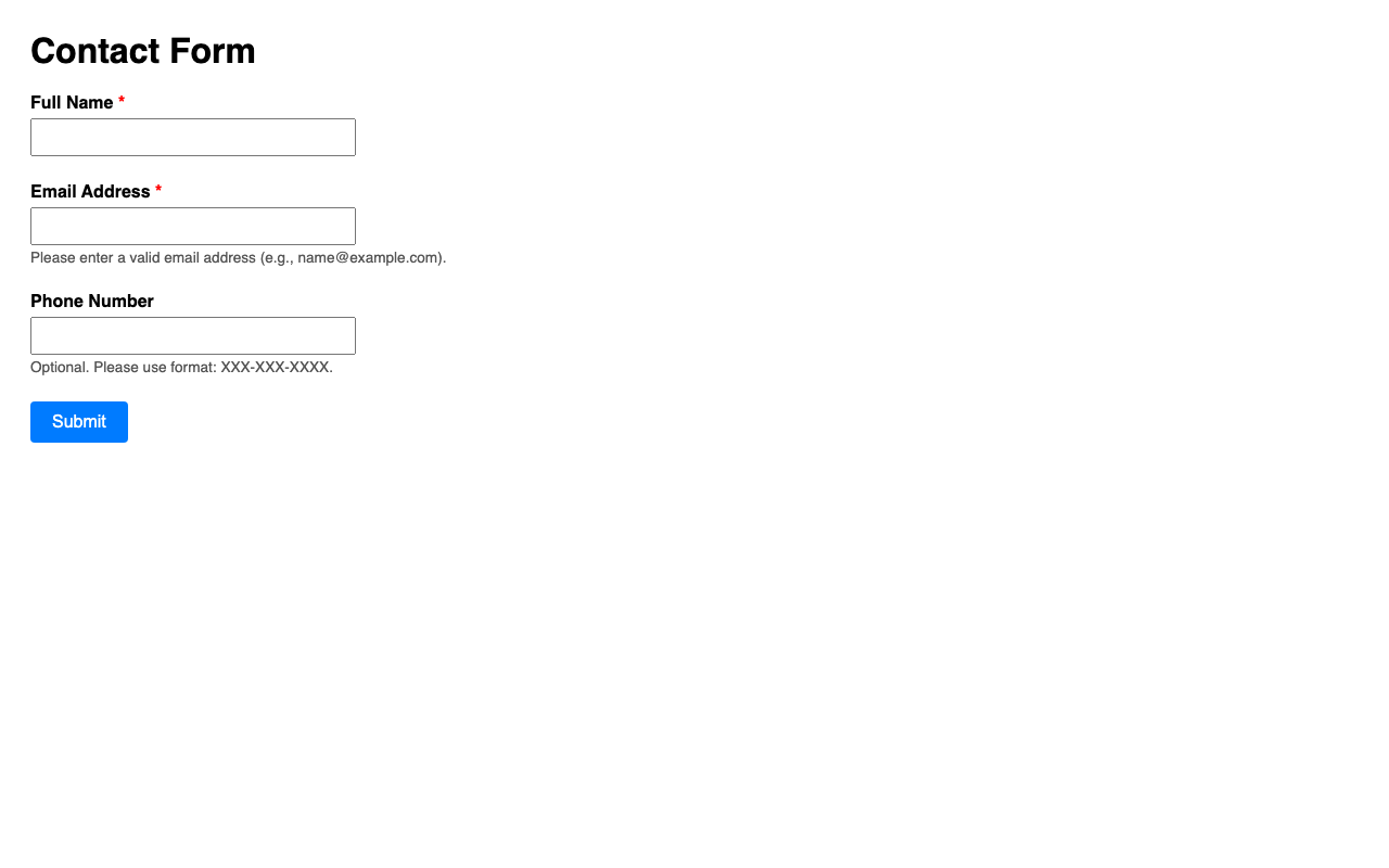 Screenshot sample 2 for simple-contact-form / DeepSeek V3.2