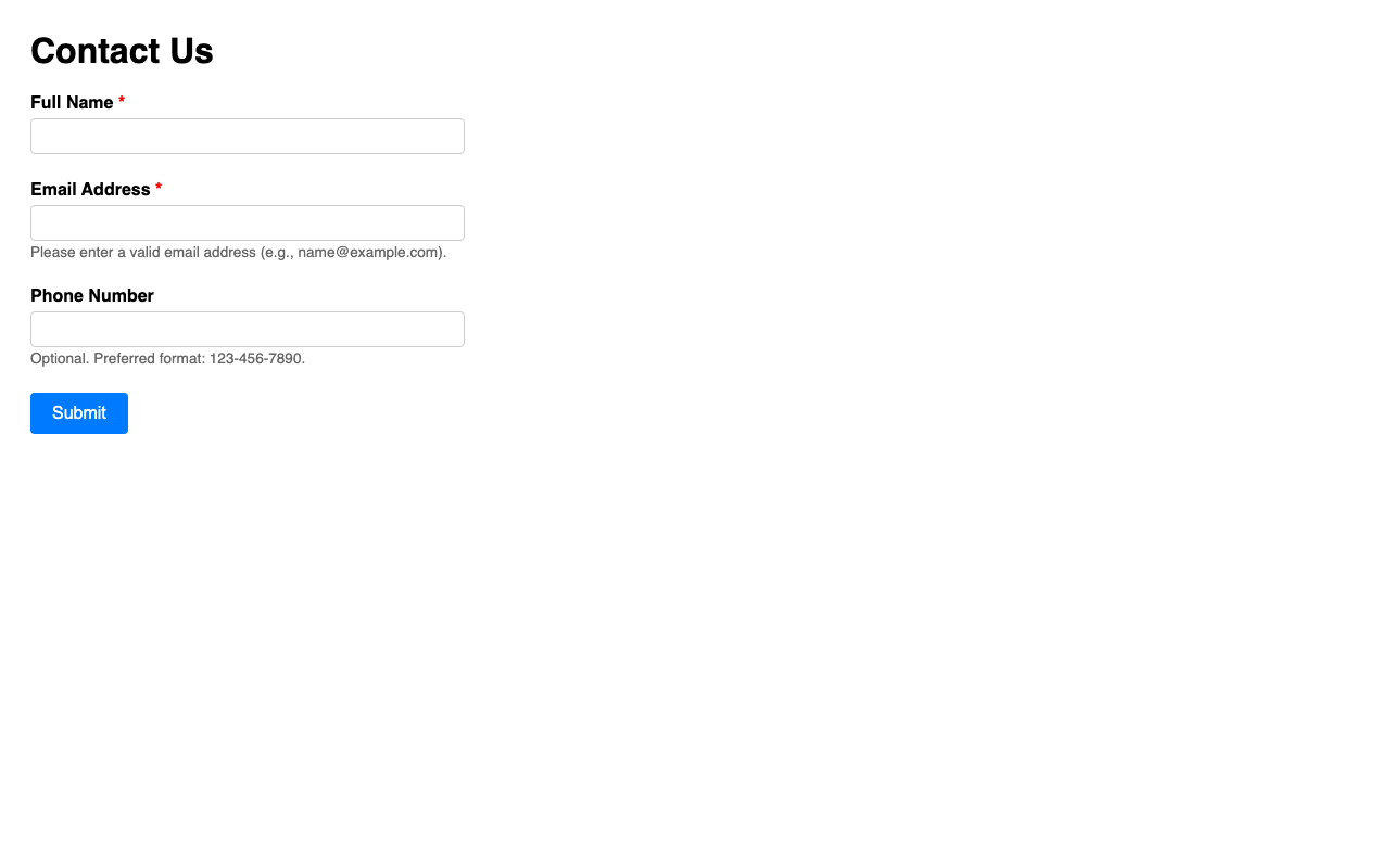 Screenshot sample 20 for simple-contact-form / DeepSeek V3.2