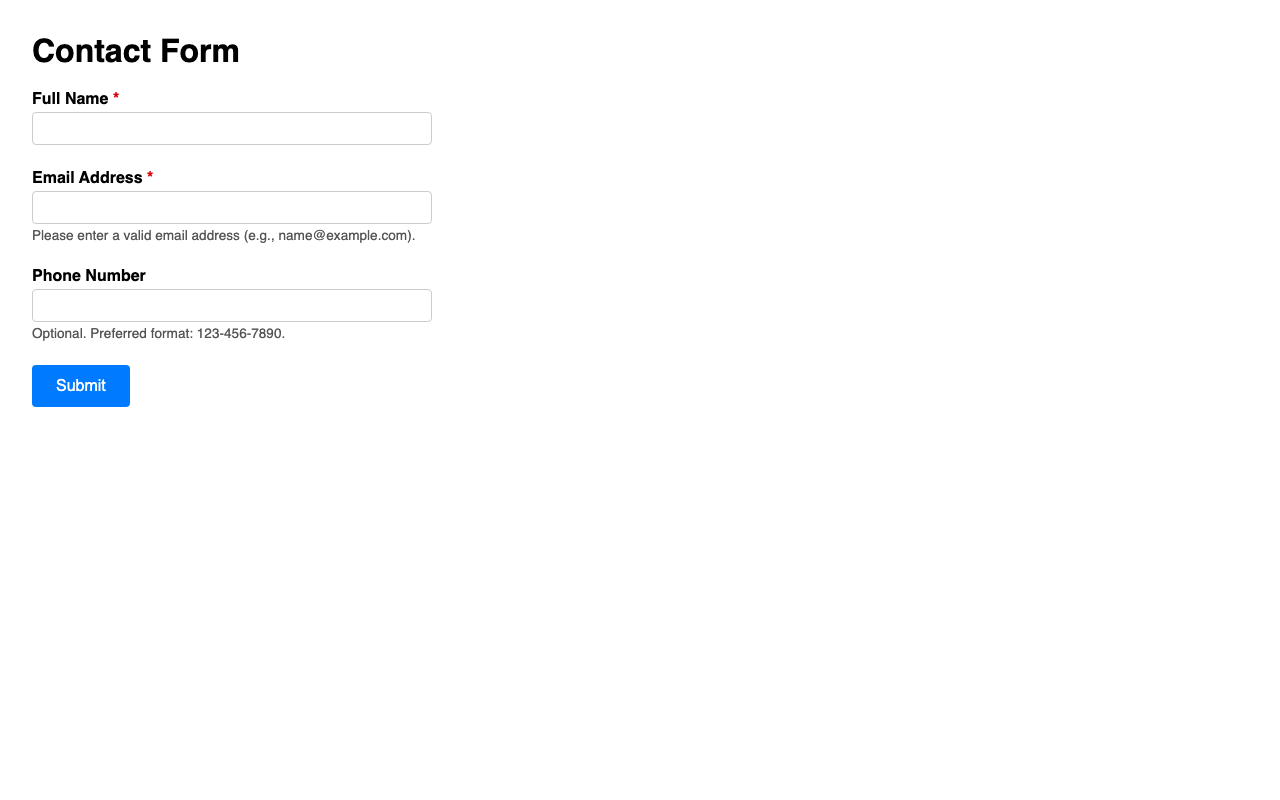 Screenshot sample 22 for simple-contact-form / DeepSeek V3.2