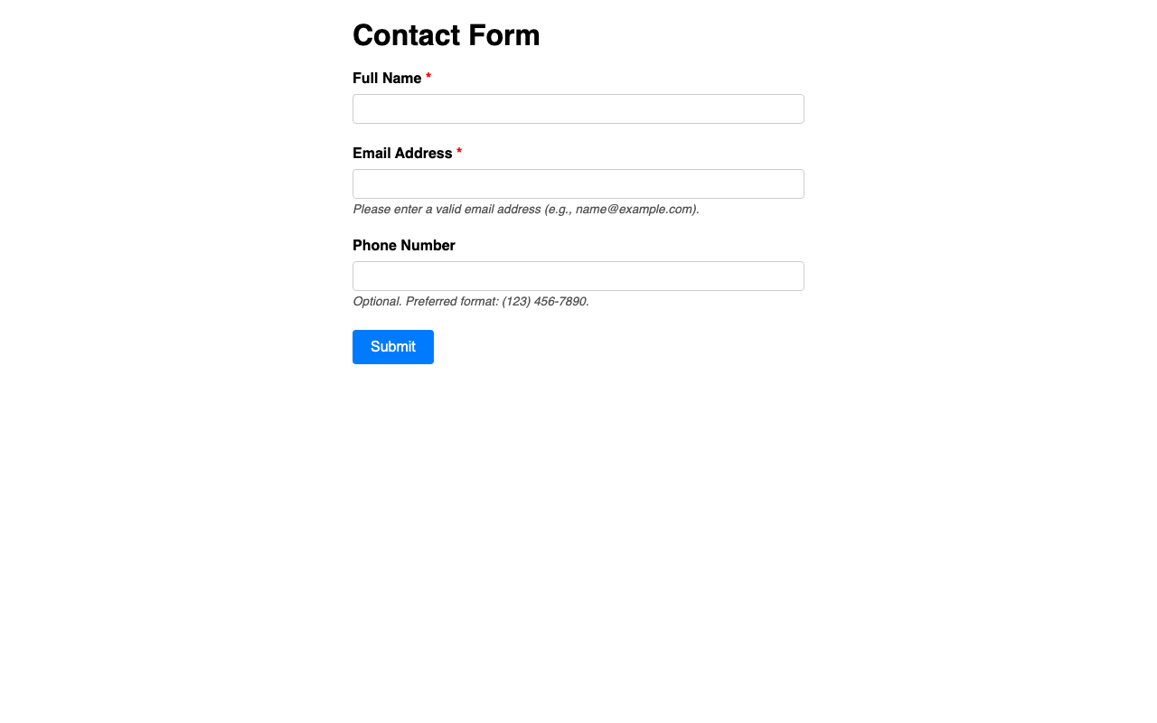 Screenshot sample 23 for simple-contact-form / DeepSeek V3.2
