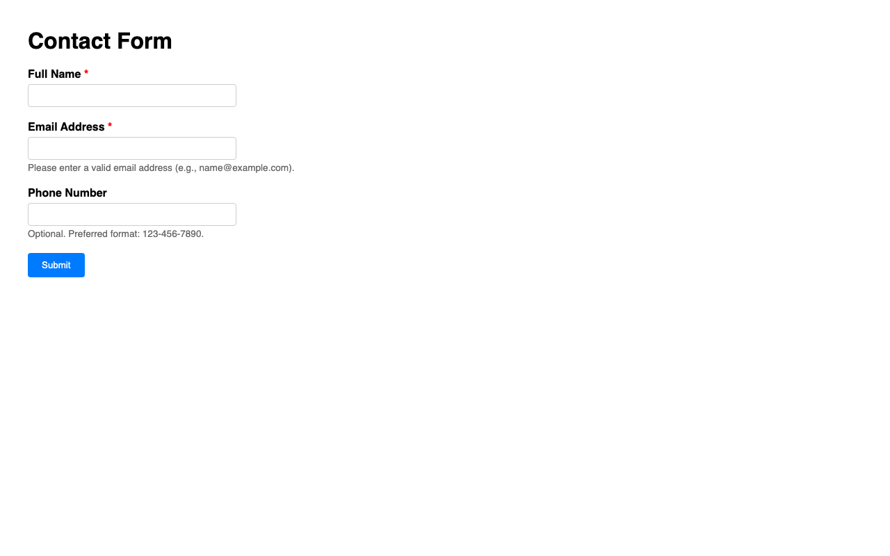 Screenshot sample 24 for simple-contact-form / DeepSeek V3.2