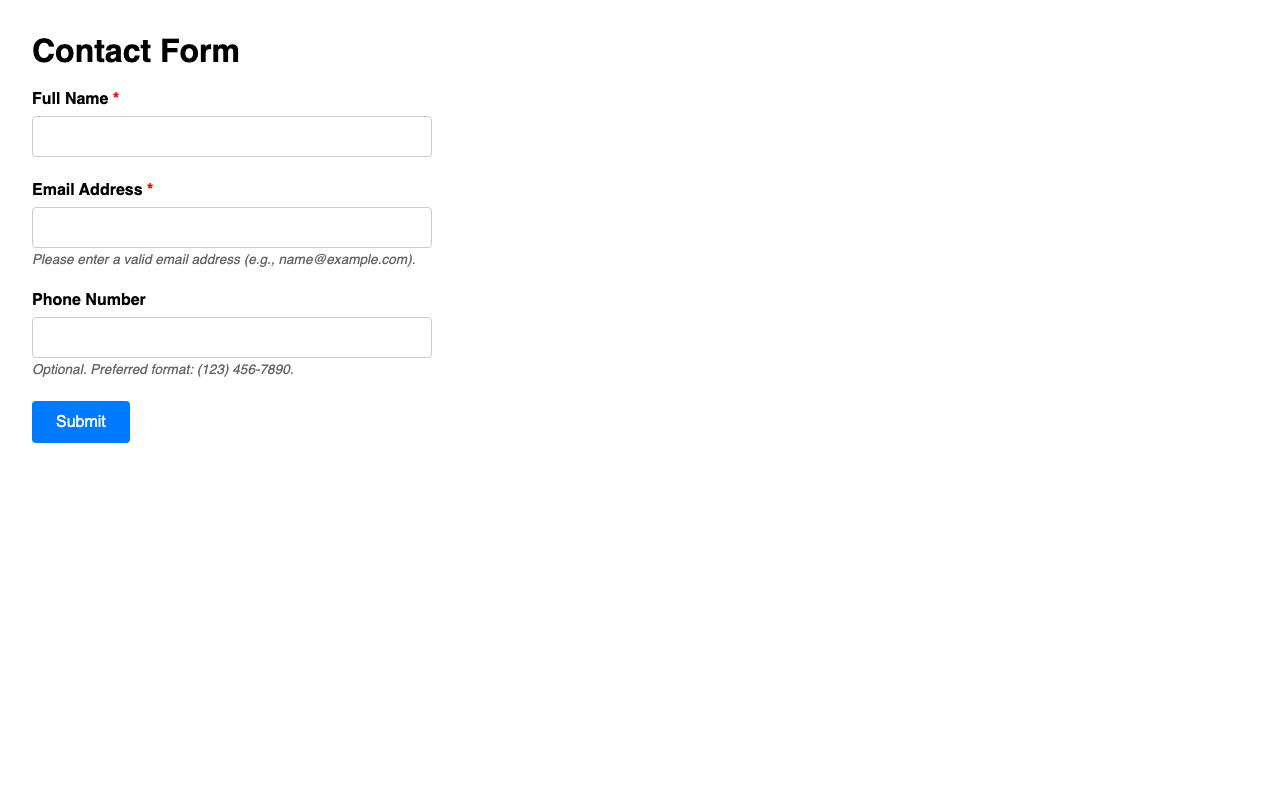 Screenshot sample 8 for simple-contact-form / DeepSeek V3.2