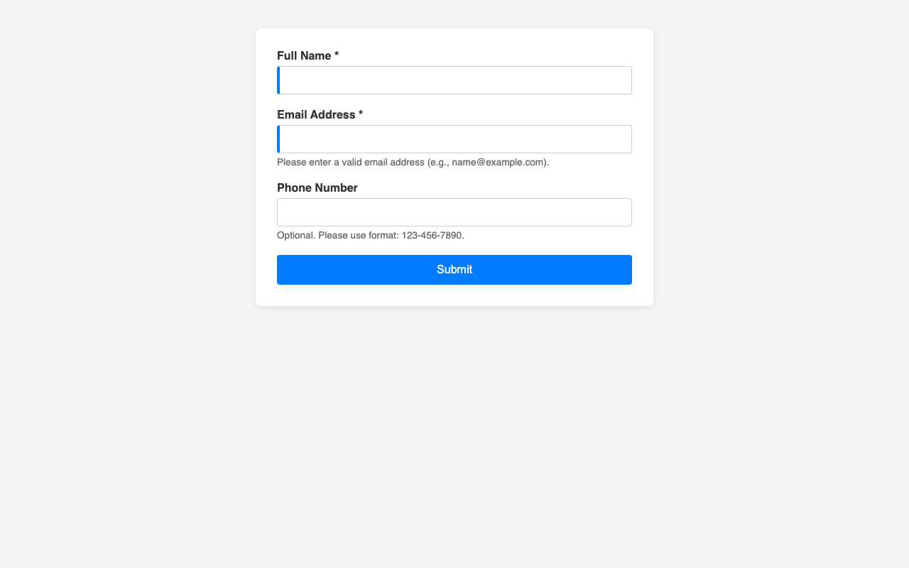 Screenshot sample 9 for simple-contact-form / DeepSeek V3.2