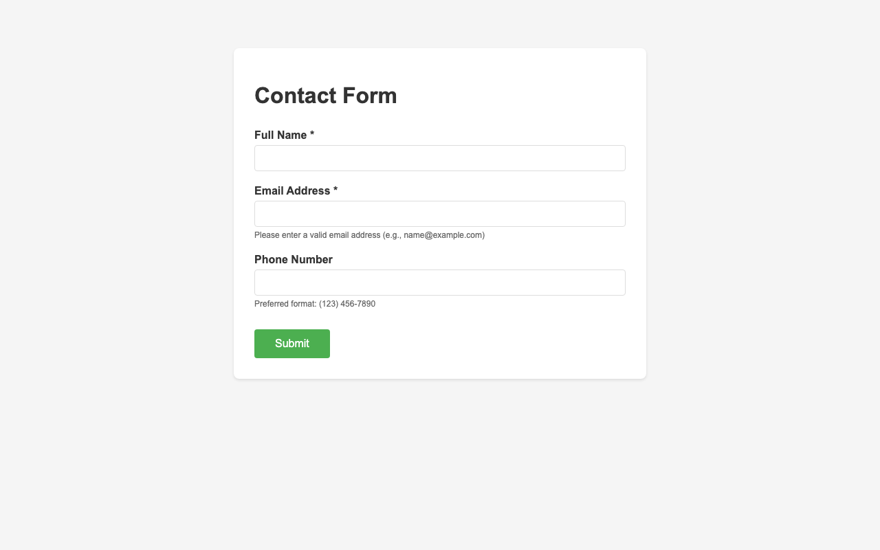 Screenshot sample 18 for simple-contact-form / Claude Sonnet 4.5
