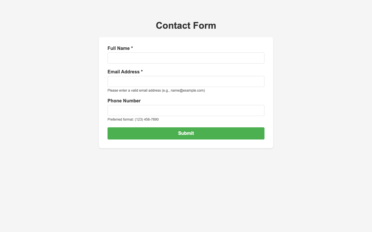 Screenshot sample 24 for simple-contact-form / Claude Sonnet 4.5