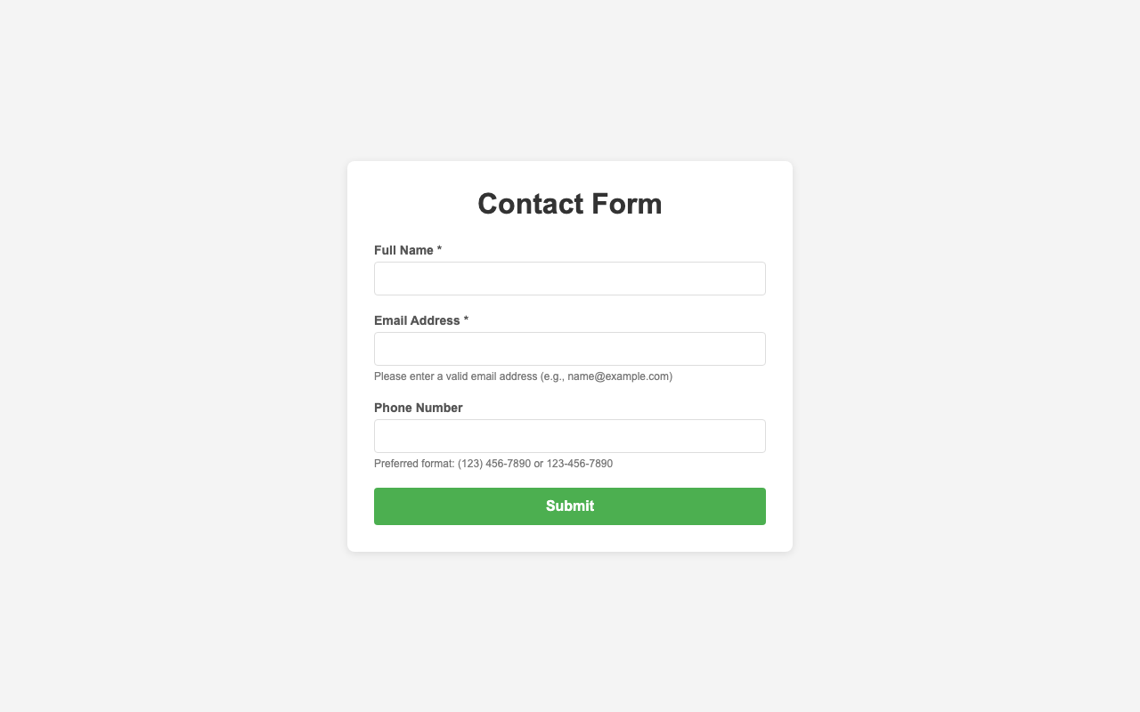 Screenshot sample 4 for simple-contact-form / Claude Sonnet 4.5