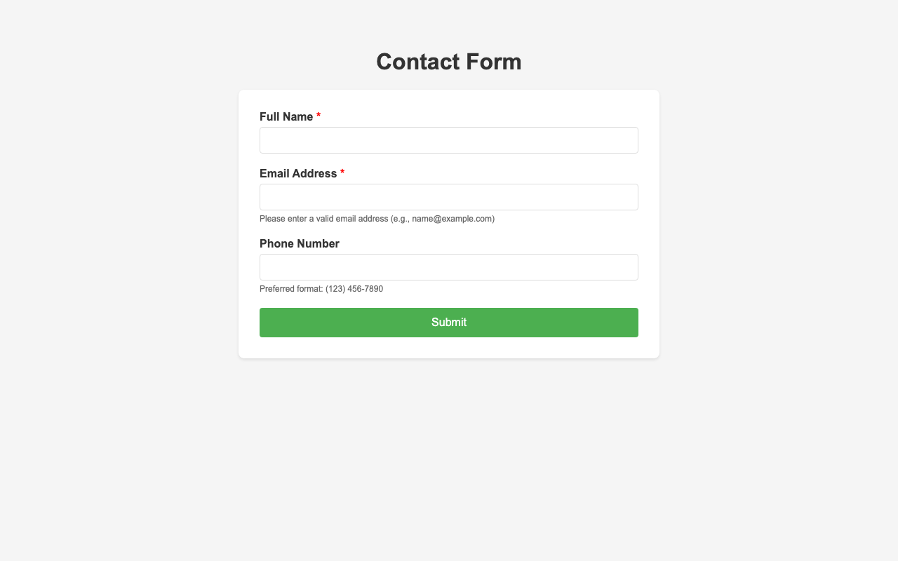 Screenshot sample 7 for simple-contact-form / Claude Sonnet 4.5