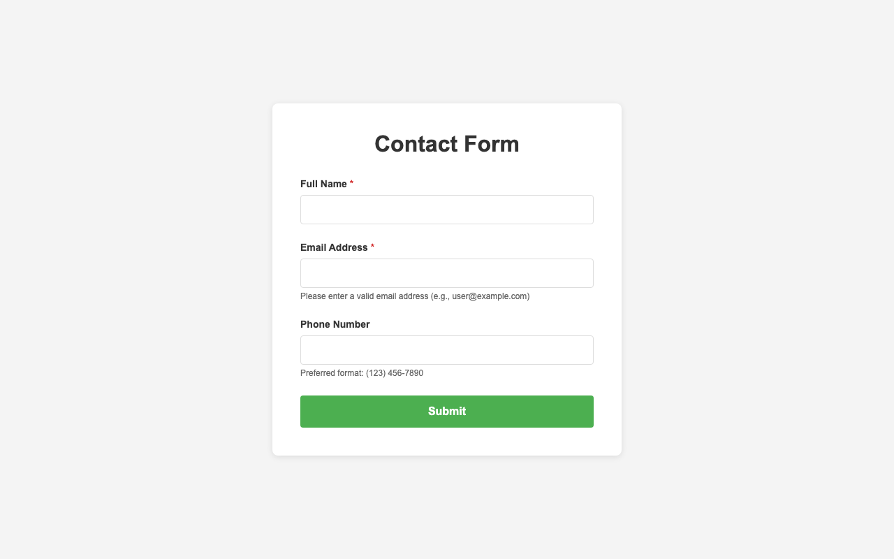 Screenshot sample 8 for simple-contact-form / Claude Sonnet 4.5