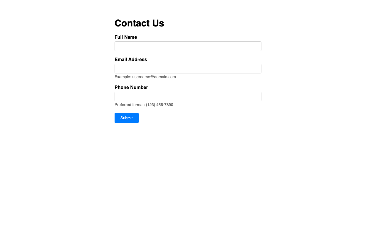 Screenshot sample 1 for simple-contact-form / Gemini 3 Flash Preview