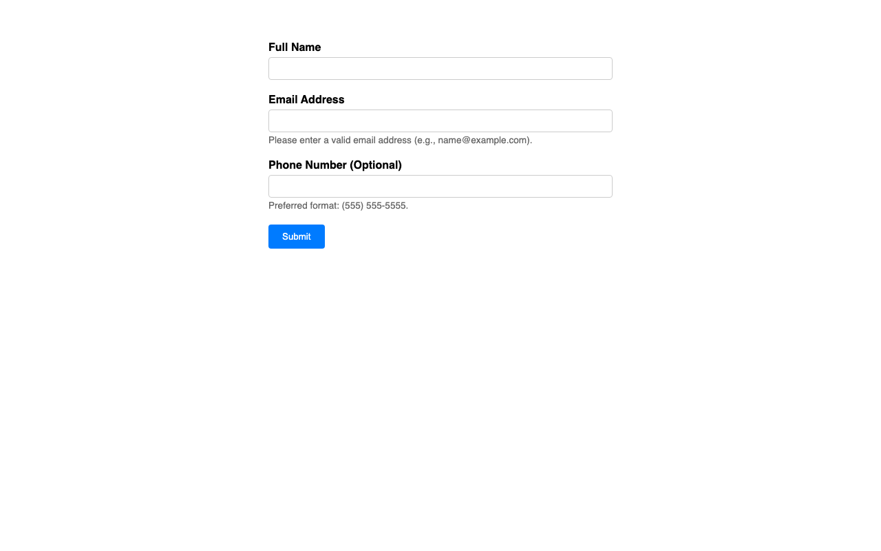 Screenshot sample 16 for simple-contact-form / Gemini 3 Flash Preview