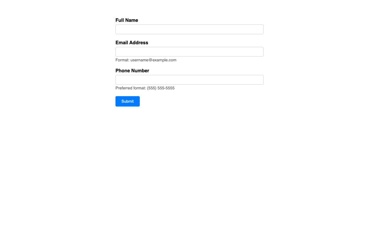 Screenshot sample 18 for simple-contact-form / Gemini 3 Flash Preview