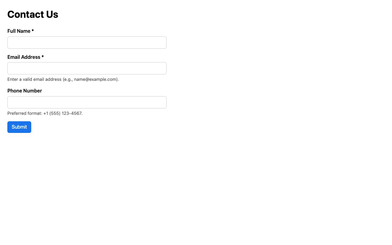 Screenshot sample 11 for simple-contact-form / GPT-5.2