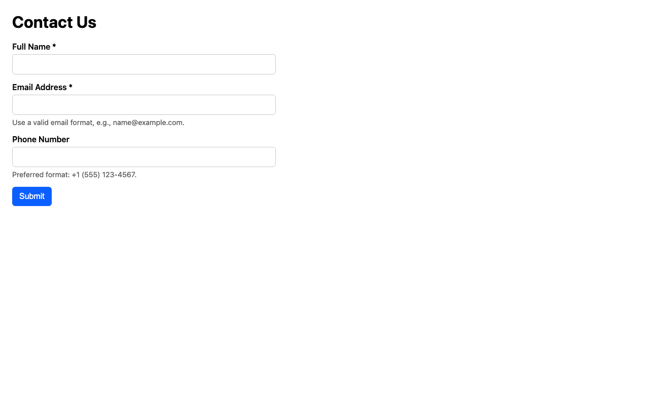 Screenshot sample 18 for simple-contact-form / GPT-5.2