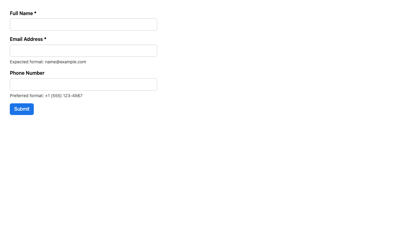 Screenshot sample 24 for simple-contact-form / GPT-5.2