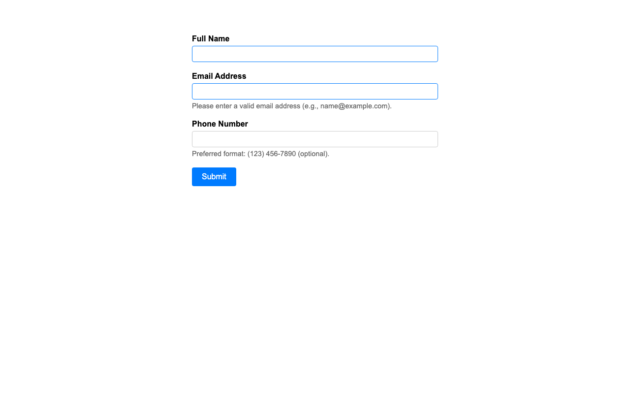 Screenshot sample 22 for simple-contact-form / Grok 4 Fast Non-Reasoning