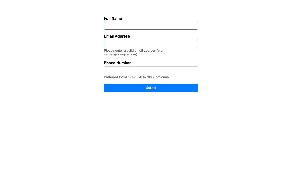 Screenshot sample 23 for simple-contact-form / Grok 4 Fast Non-Reasoning