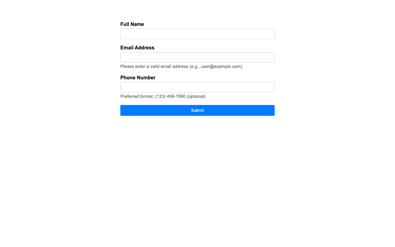 Screenshot sample 8 for simple-contact-form / Grok 4 Fast Non-Reasoning