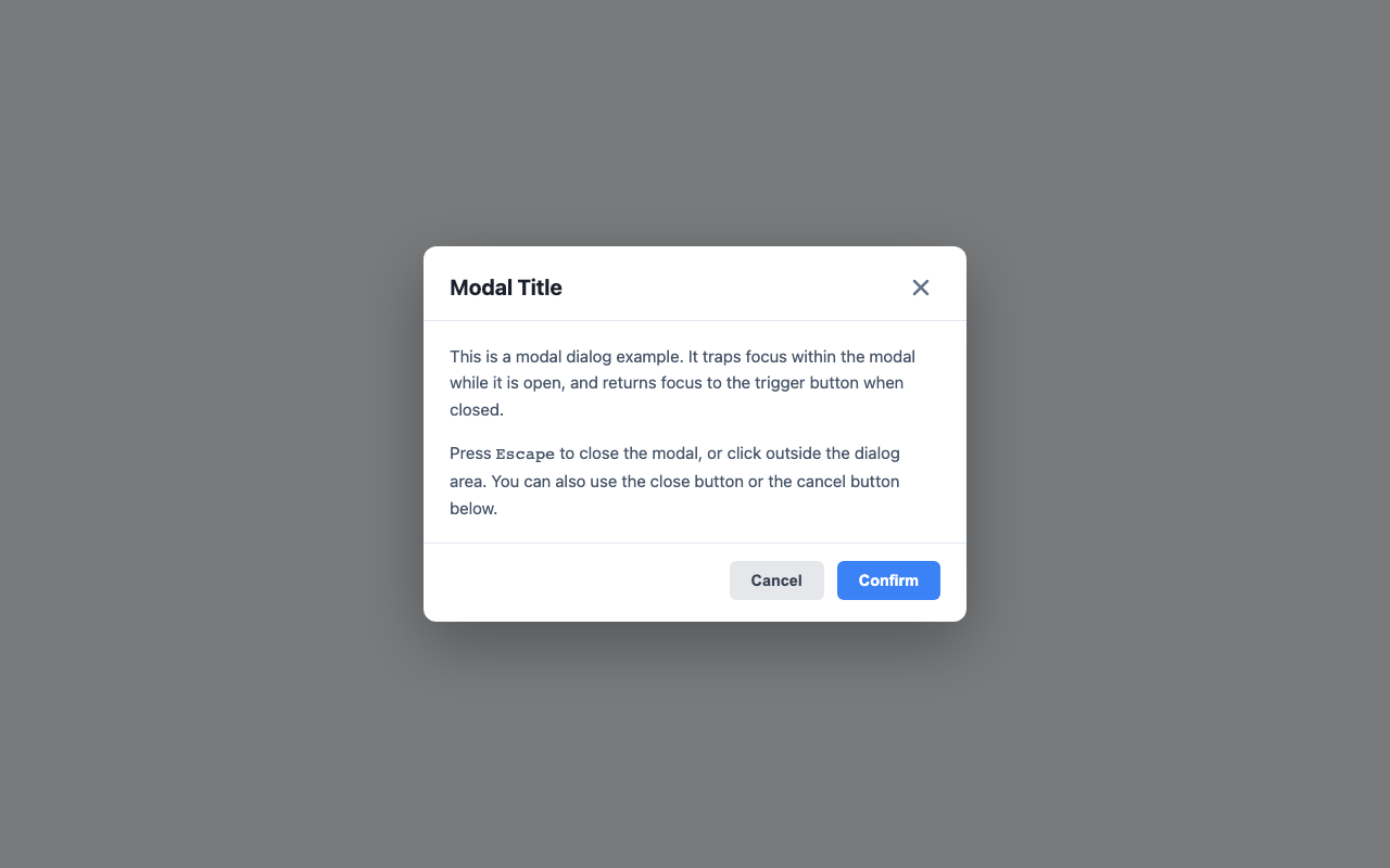 Screenshot sample 0 for modal-dialog / Claude Opus 4.6
