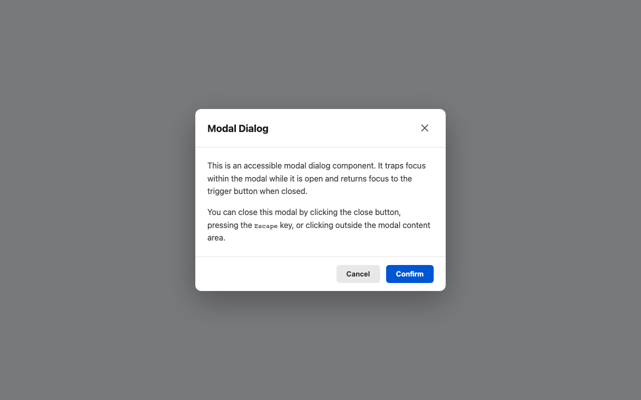 Screenshot sample 4 for modal-dialog / Claude Opus 4.6