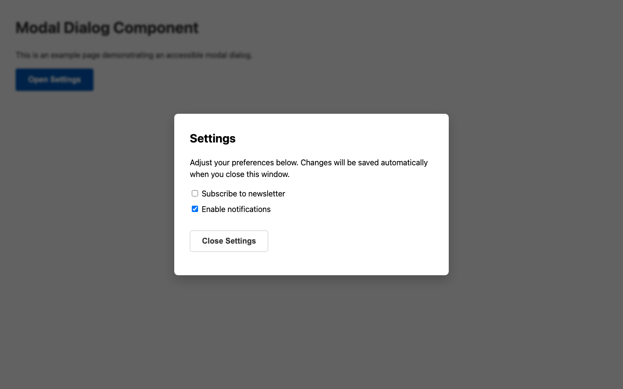 Screenshot sample 1 for modal-dialog / Gemini 3 Pro Preview