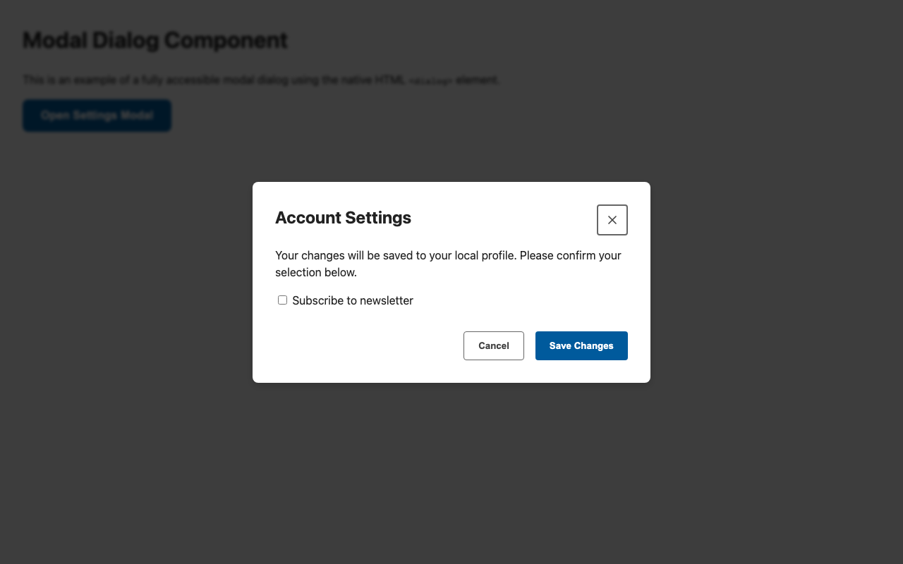 Screenshot sample 4 for modal-dialog / Gemini 3 Pro Preview