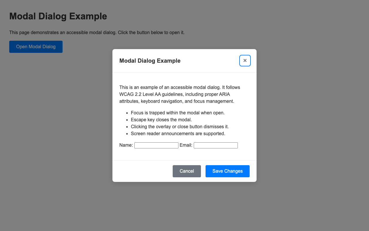 Screenshot sample 3 for modal-dialog / Grok 4 Fast Non-Reasoning