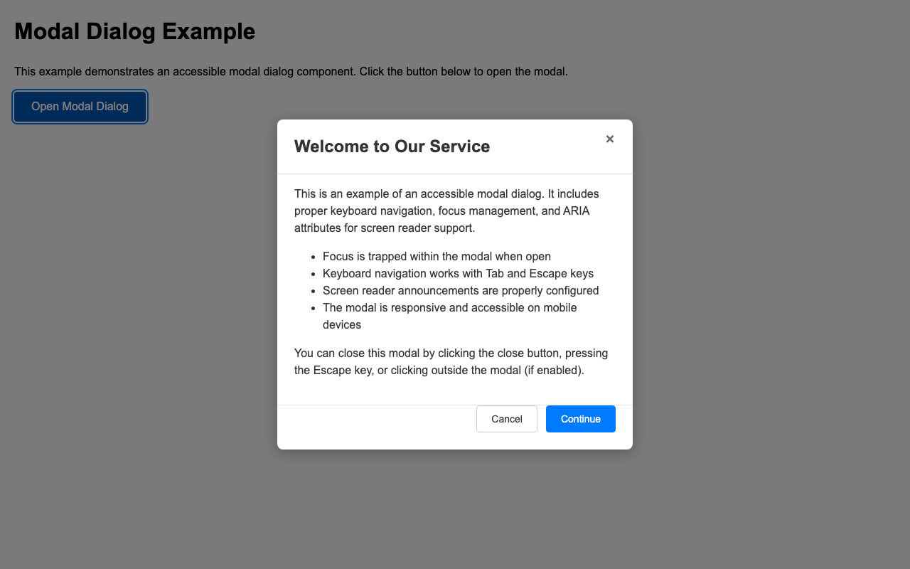 Screenshot sample 4 for modal-dialog / Grok 4 Fast Non-Reasoning
