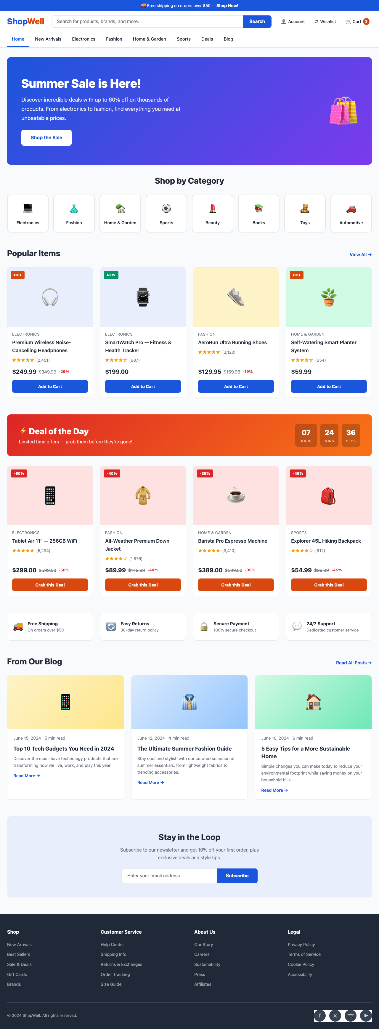 Screenshot sample 3 for shopping-home-page / Claude Opus 4.6