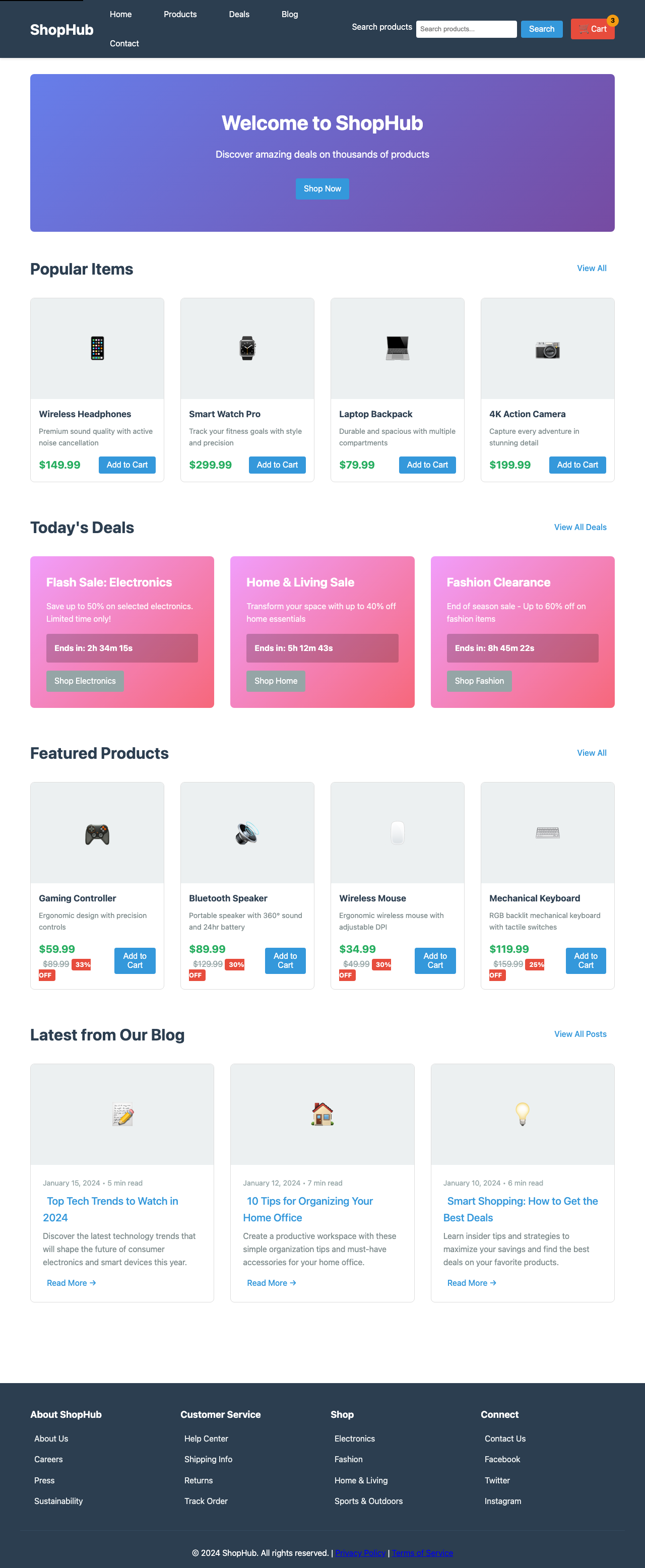 Screenshot sample 4 for shopping-home-page / Claude Sonnet 4.5