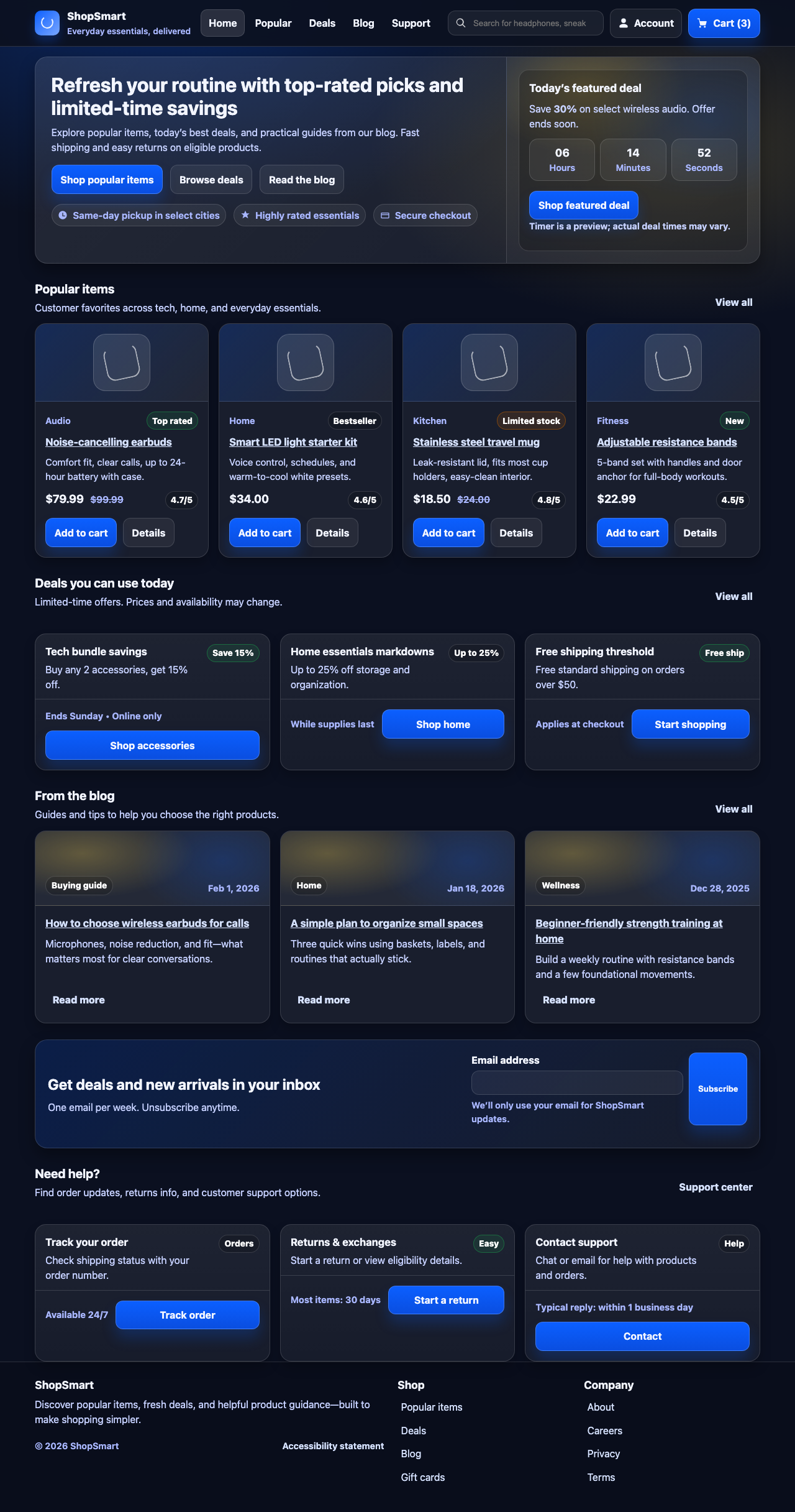 Screenshot sample 2 for shopping-home-page / GPT-5.2