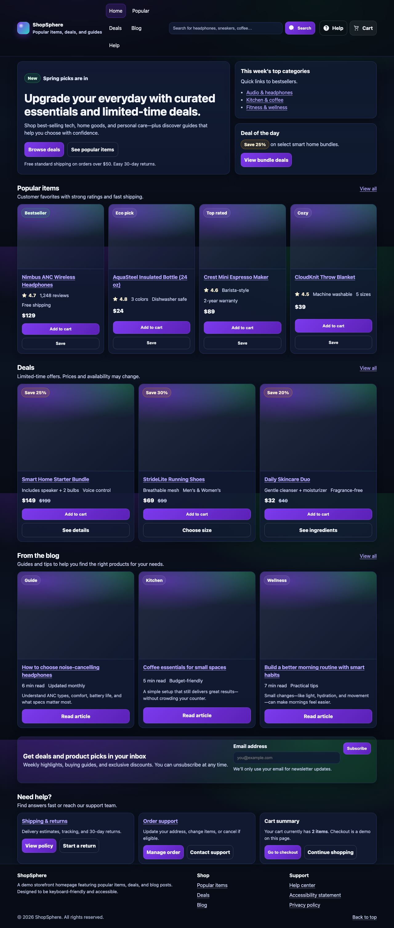 Screenshot sample 4 for shopping-home-page / GPT-5.2