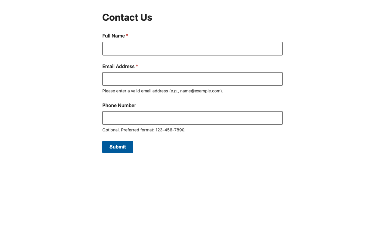 Screenshot sample 1 for simple-contact-form / DeepSeek V3.2