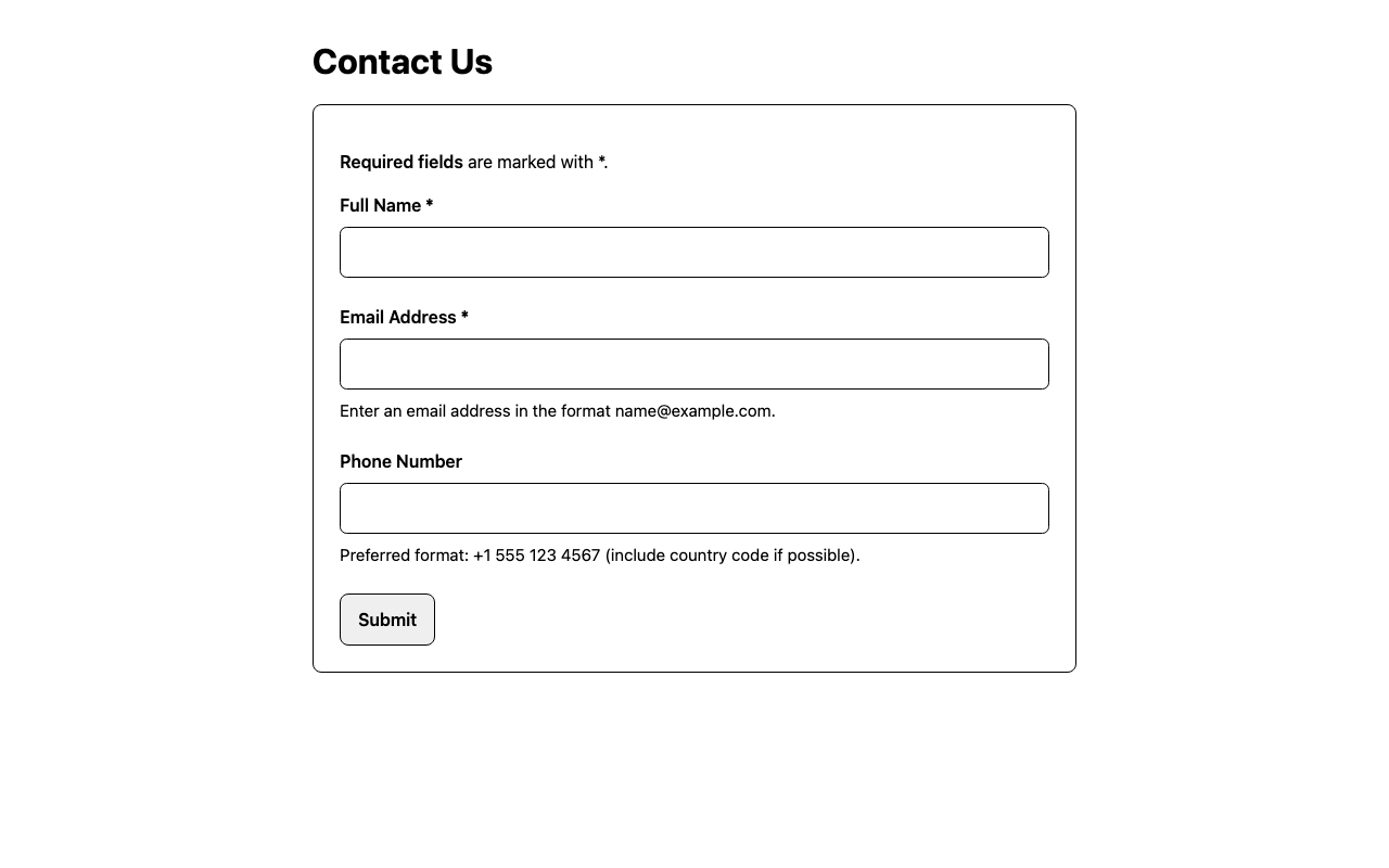 Screenshot sample 3 for simple-contact-form / GPT-5.2