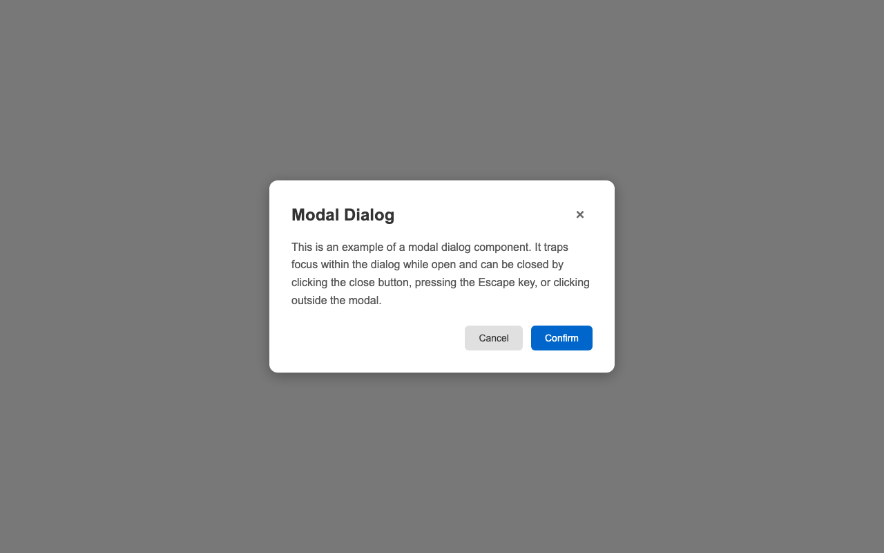 Screenshot sample 0 for modal-dialog / Claude Opus 4.6