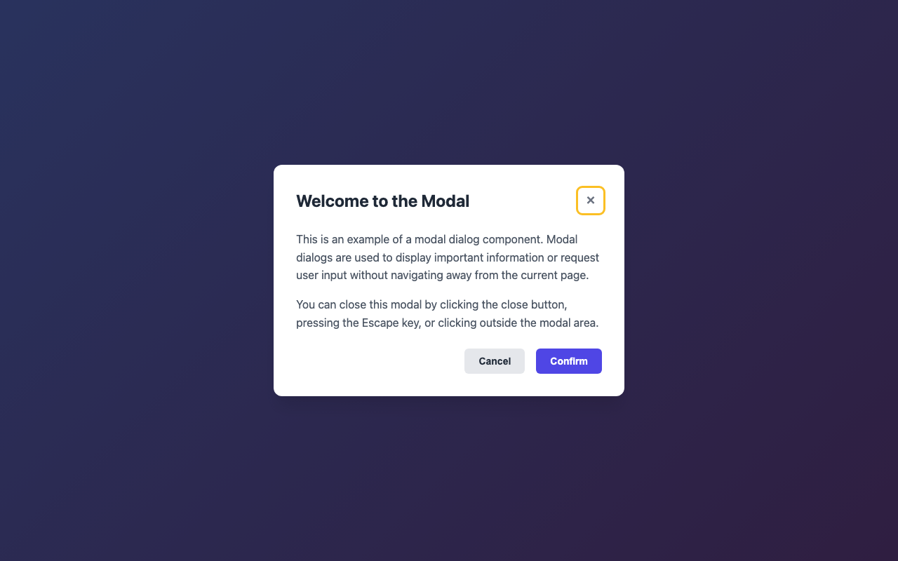 Screenshot sample 0 for modal-dialog / Claude Sonnet 4.5